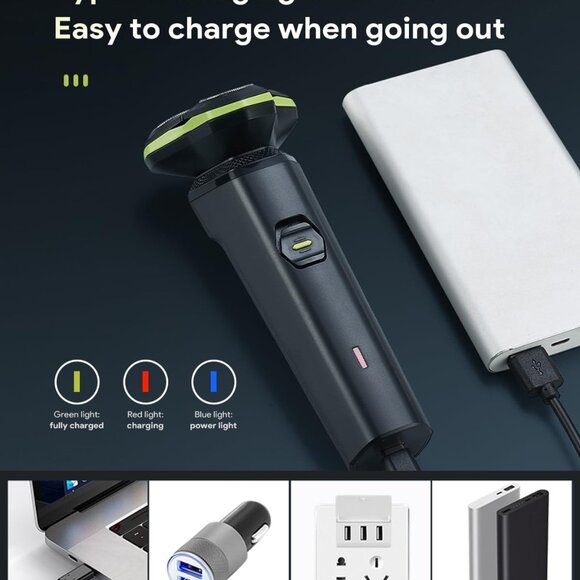 Electric Razor for Men - Electric Shavers for Men with Magnetic Detachable Head - Picture 7 of 8